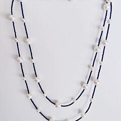 41680 Lapis and Pearl Necklace A IMG_9626