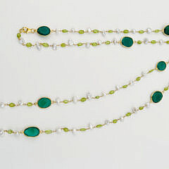 41724 Green Onyx Peridot Necklace D IMG_9768