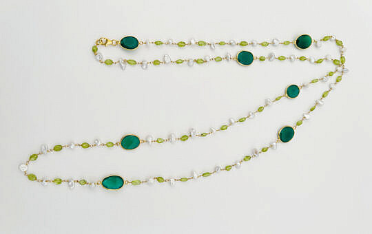 41724 Green Onyx Peridot Necklace D IMG_9768