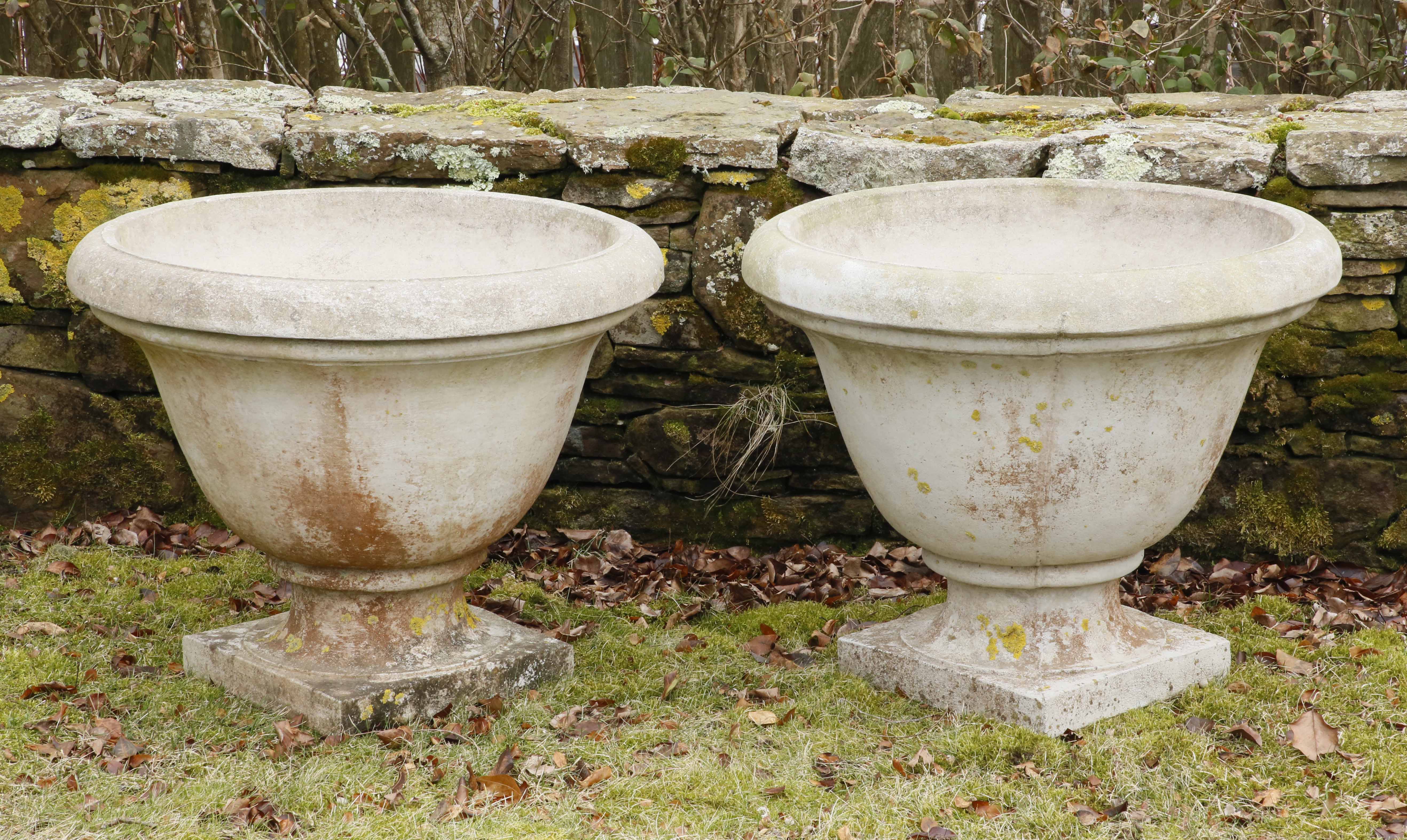 Pair of Concrete Garden Urns Pair of Concrete Garden Urns Rafael