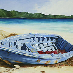 Michele Lavalette Oil on Canvas “Beached Dory”