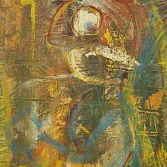 Contemporary Abstract Painting on Artist Board, 20th Century