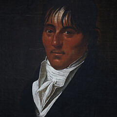 Charles Delin Oil on Canvas “Portrait of Captain Obed Bunker of Nantucket”