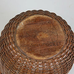 Jose Formoso Reyes Round Swing Handle Nantucket Basket, circa 1950s