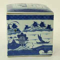 Canton Square Sugar Box, 19th Century