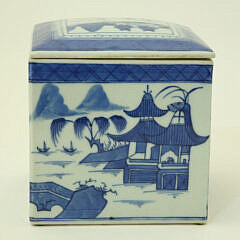 Canton Square Sugar Box, 19th Century