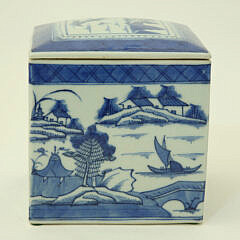 Canton Square Sugar Box, 19th Century