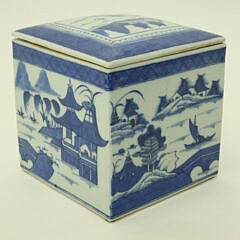 Canton Square Sugar Box, 19th Century