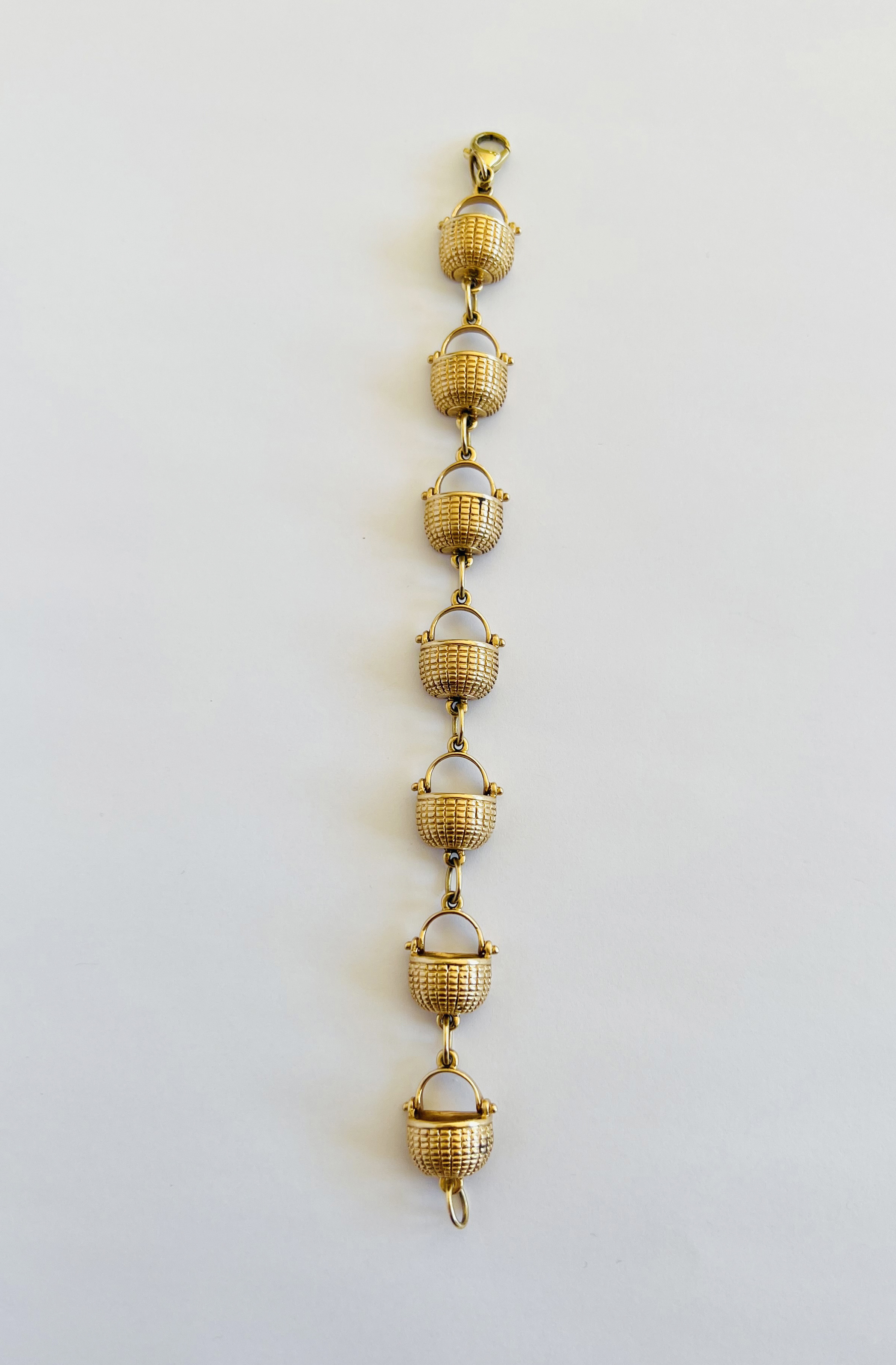 Glenaan 14k Yellow Gold Nantucket Basket Link Bracelet Glenaan 14k