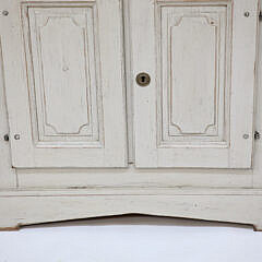 Swedish Gustavian Cupboard in Lime Washed Finish