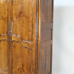 French Provincial Fruitwood Armoire, 19th Century