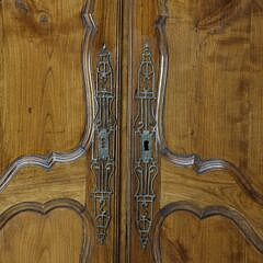 French Provincial Fruitwood Armoire, 19th Century