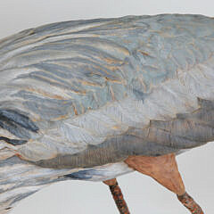 David Cericola Carved Blue Heron Sculpture