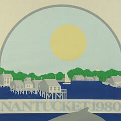 Vintage D. Thompson/M. Cormier Limited Edition “Nantucket 1980” Silk Screen Poster