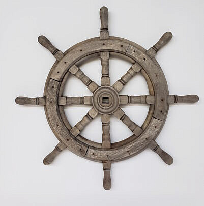 2671-955 Teak Ships Wheel A