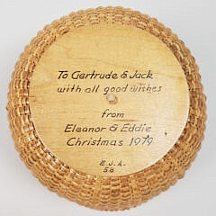 Vintage Nantucket Petite Sewing Basket, “E.J.A 58”