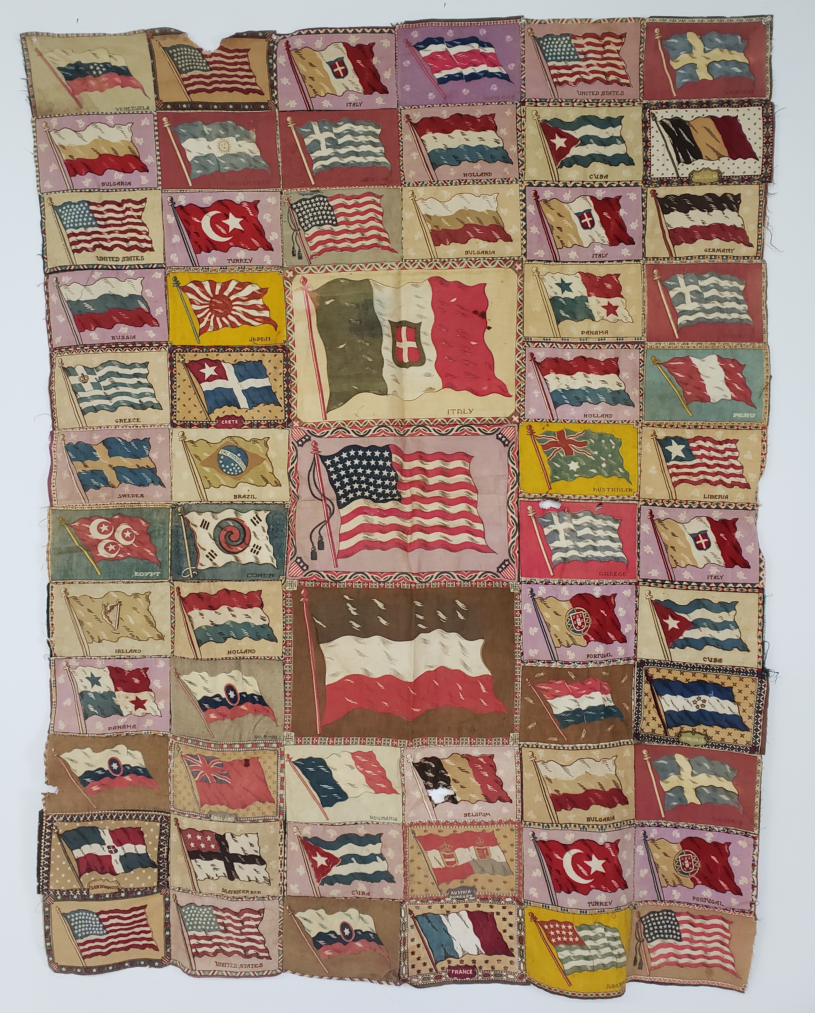 Patchwork Flags Flags of the World Tobacco Silk - Antique Flags of the World Tobacco ...