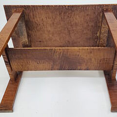 New England Tiger Maple Rectangular End Table, 19th Century