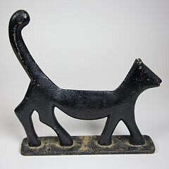 Antique Cast Iron Figural Cat Boot Scrape – Doorstop, circa 1920