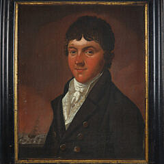 3-4100 Charles Delin Oil Portrait of a Sea Captain A IMG_6317