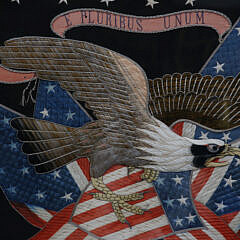 Asian Export Patriotic Eagle Embroidery, circa 1908