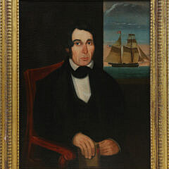 5-4100 Oil Portrait Captain Richard Gibbs Nantucket A IMG_5372