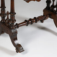 Victorian Burlwood Sewing Stand, late 19th Century