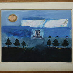 Elaine Gifford Mixed Media on Paper “Night House”