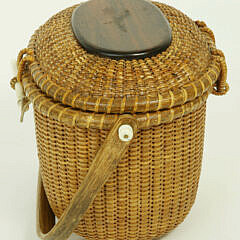 Stanley M. Roop Nantucket Friendship Basket with Oval Rosewood Top