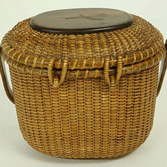 Stanley M. Roop Nantucket Friendship Basket with Oval Rosewood Top