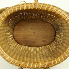 Stanley M. Roop Nantucket Friendship Basket with Oval Rosewood Top