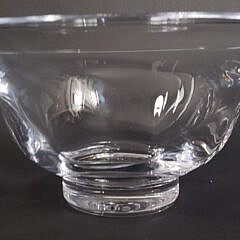 Large Vintage Simon Pearce Hand Blown Glass Shelburne Center Bowl