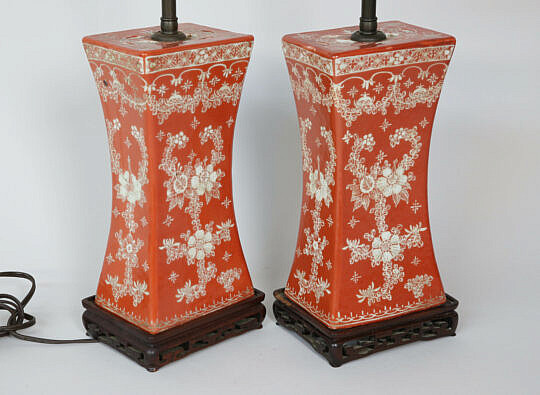 758-1865 Pair of Chinese Orange Lamps A IMG_5401