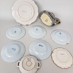 Group of 9 Pieces of Vintage French Quimper
