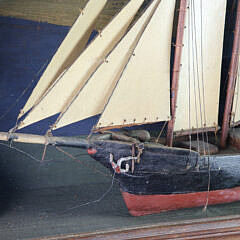 Four-Masted Clipper Ship Shadowbox, 19th Century