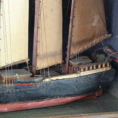 Four-Masted Clipper Ship Shadowbox, 19th Century