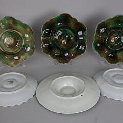 Group of Six Assorted Majolica Oyster Plates