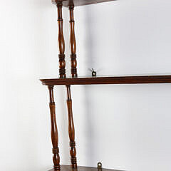 Three Tier Mahogany Hanging Wall Shelf