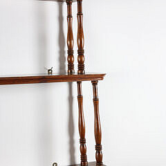 Three Tier Mahogany Hanging Wall Shelf