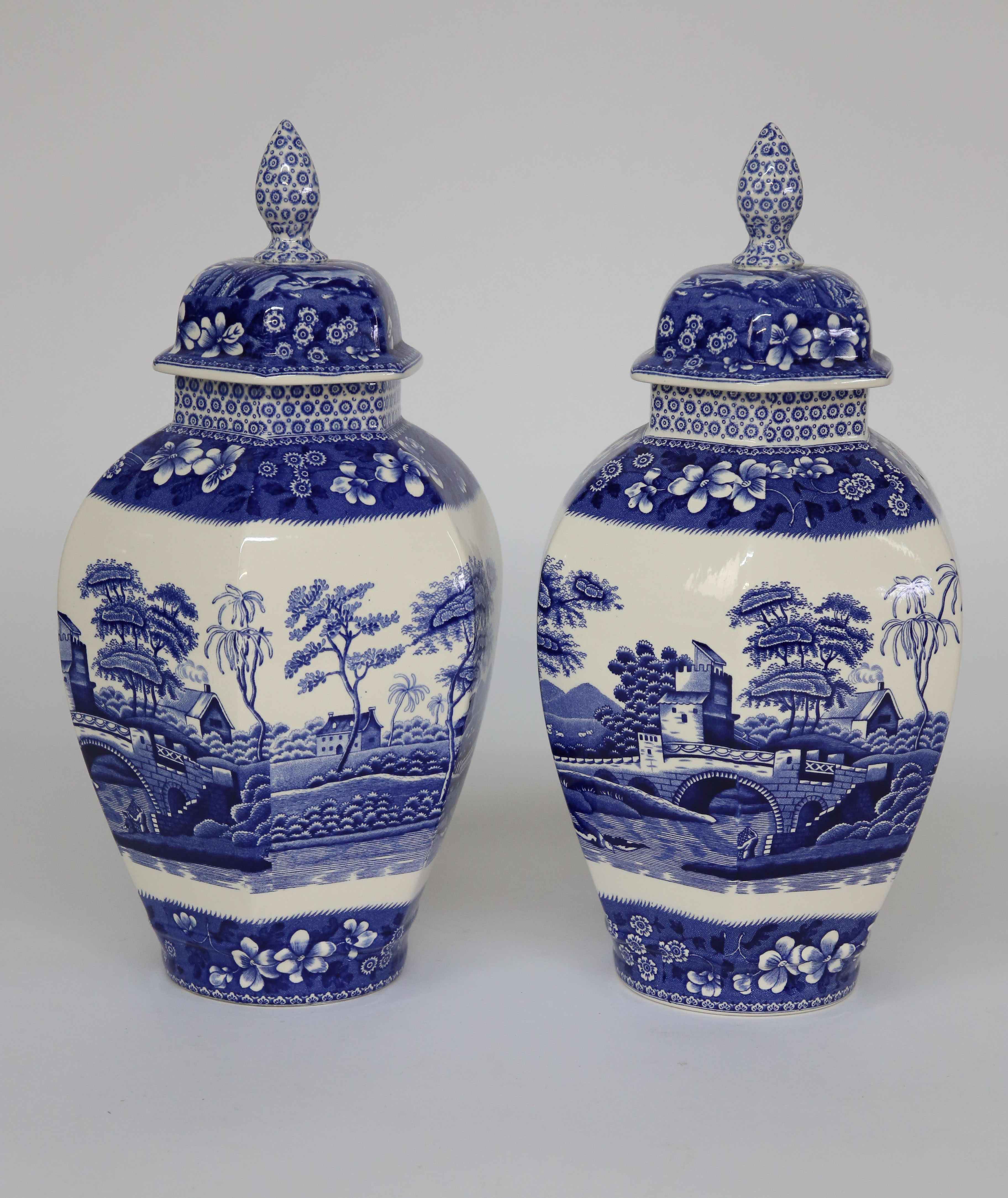 青と白の風景画 バターケース　vintage Spode 青と白の風景画 バターケース vintage Spode - メルカリ