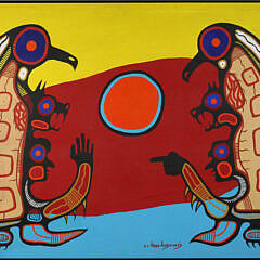 999 Allen Angeconeb Acrylic Conversation Between Shamans A_IMG_7198