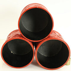 Three Contemporary Chinese Cinnabar Cache Pots