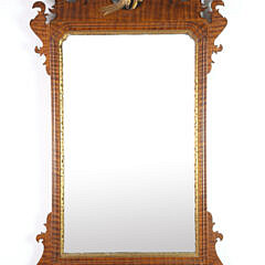 2724-955 Chippendale Tiger Maple Mirror A_7238 2