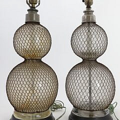 Pair of Boots and Cash French Seltzer Bottles, circa 1890, Mounted as Lamps