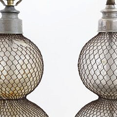 Pair of Boots and Cash French Seltzer Bottles, circa 1890, Mounted as Lamps