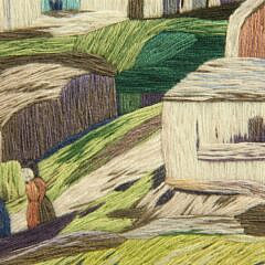 Silk Embroidery After Anne Congdon “Nantucket View from Mill Hill”