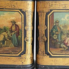 Pair of Parnall and Sons Decorated Tea Canisters, 19th Century