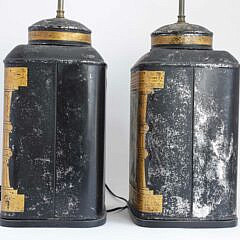 Pair of Parnall and Sons Decorated Tea Canisters, 19th Century