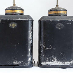 Pair of Parnall and Sons Decorated Tea Canisters, 19th Century