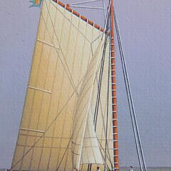 George Nemethy Oil on Artist Board “Sailing Side by Side”